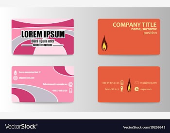 Stylish metro business card template vector image