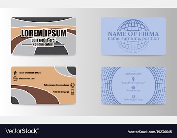 Stylish metro business card template vector image