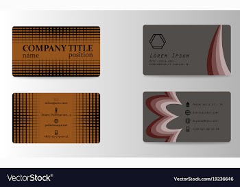 Stylish metro business card template vector image