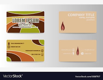 Stylish metro business card template vector image
