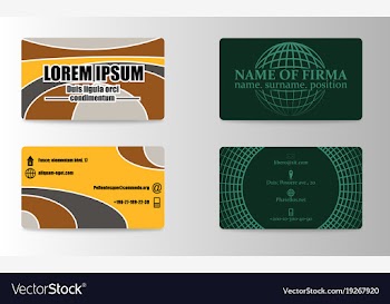 Stylish metro business card template vector image