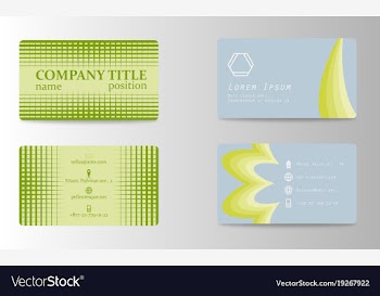 Stylish metro business card template vector image