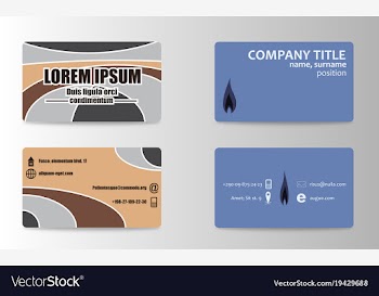 Stylish metro business card template vector image