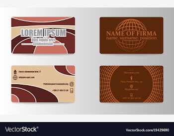 Stylish metro business card template vector image