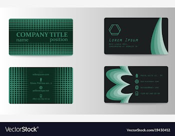Stylish metro business card template vector image