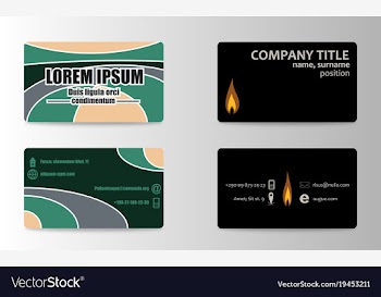 Stylish metro business card template vector image