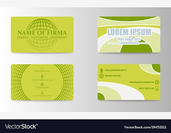 Stylish metro business card template vector image
