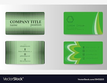 Stylish metro business card template vector image