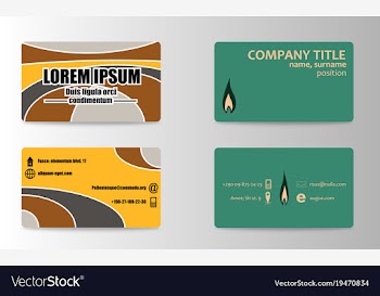 Stylish metro business card template vector image