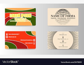 Stylish metro business card template vector image