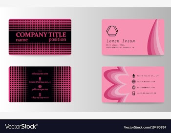 Stylish metro business card template vector image