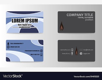 Stylish metro business card template vector image