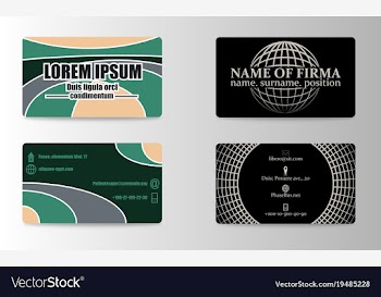 Stylish metro business card template vector image