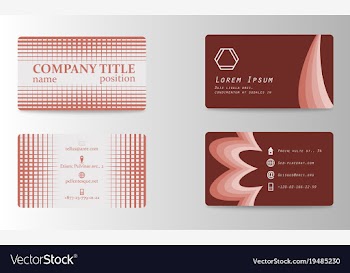 Stylish metro business card template vector image