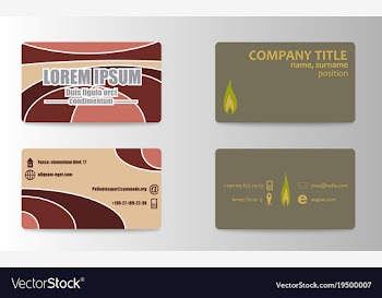 Stylish metro business card template vector image