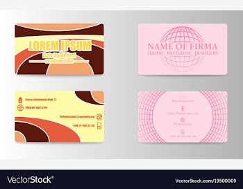 Stylish metro business card template vector image