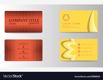 Stylish metro business card template vector image