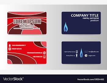 Stylish metro business card template vector image