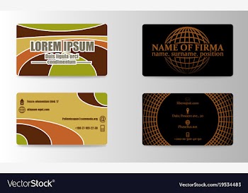 Stylish metro business card template vector image