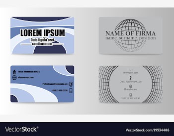 Stylish metro business card template vector image