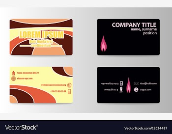 Stylish metro business card template vector image