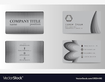 Stylish metro business card template vector image
