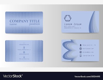 Stylish metro business card template vector image