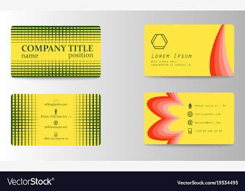 Stylish metro business card template vector image