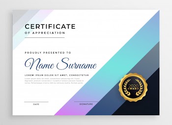 Stylish modern certificate template for multipurpose Free Vector