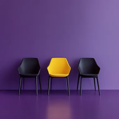 Stylish Modern Chairs Arrangement in Purple Interior Stylish Modern Chairs Arrangement in Purple Interior