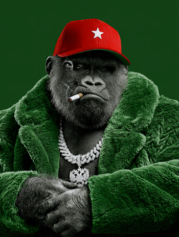 Stylish Monkey in a Luxury Outfit