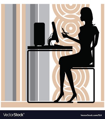 Stylish office girl vector image