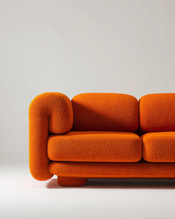 Stylish Orange Modern Sofa