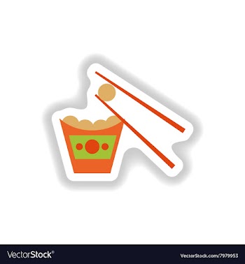 Stylish paper sticker cheese balls and sticks vector image