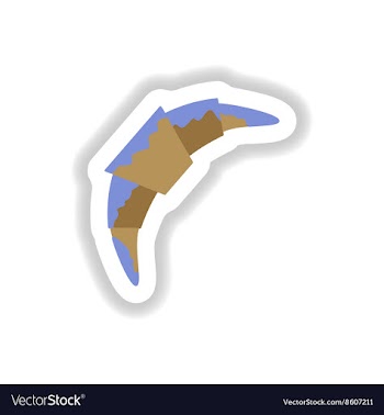 Stylish paper sticker croissant in the glaze vector image