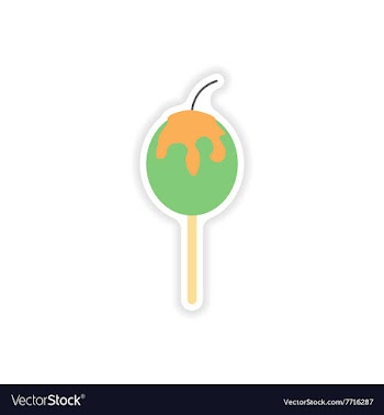 Stylish paper sticker on a white background baked vector image