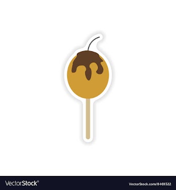 Stylish paper sticker on a white background baked vector image