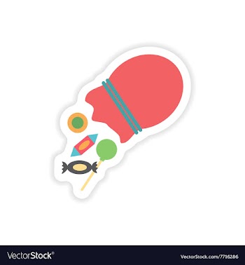 Stylish paper sticker on a white background Candy vector image