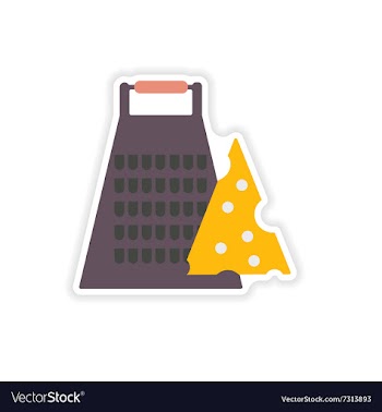 Stylish paper sticker on a white background Grater vector image