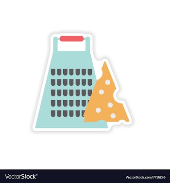 Stylish paper sticker on a white background Grater vector image