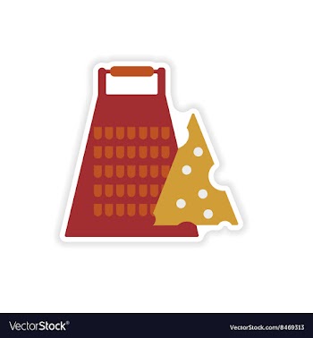 Stylish paper sticker on a white background Grater vector image