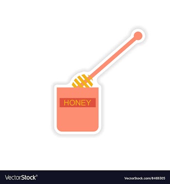 Stylish paper sticker on a white background jar of vector image