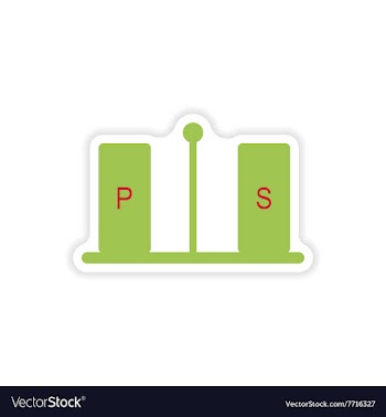 Stylish paper sticker on a white background pepper vector image