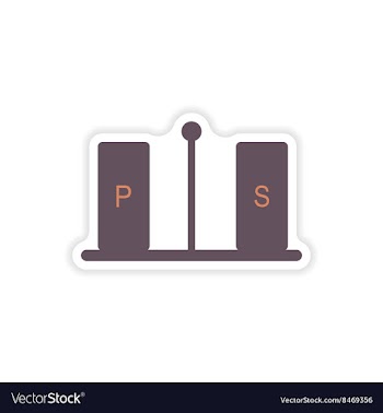 Stylish paper sticker on a white background pepper vector image