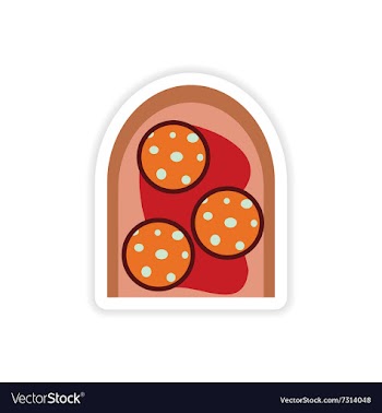 Stylish paper sticker on a white background vector image