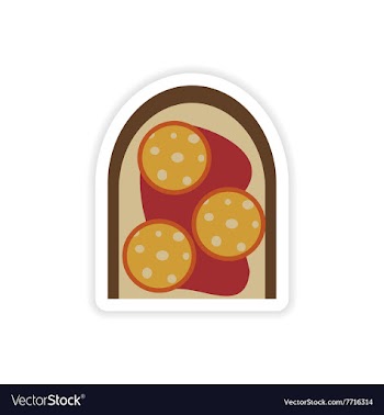 Stylish paper sticker on a white background vector image