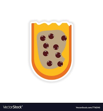 Stylish paper sticker on a white background vector image