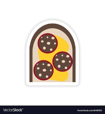 Stylish paper sticker on a white background vector image