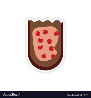 Stylish paper sticker on a white background vector image