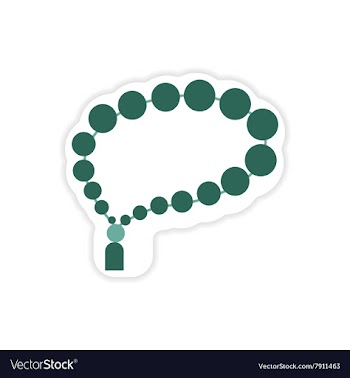 Stylish paper sticker on white background Arab vector image